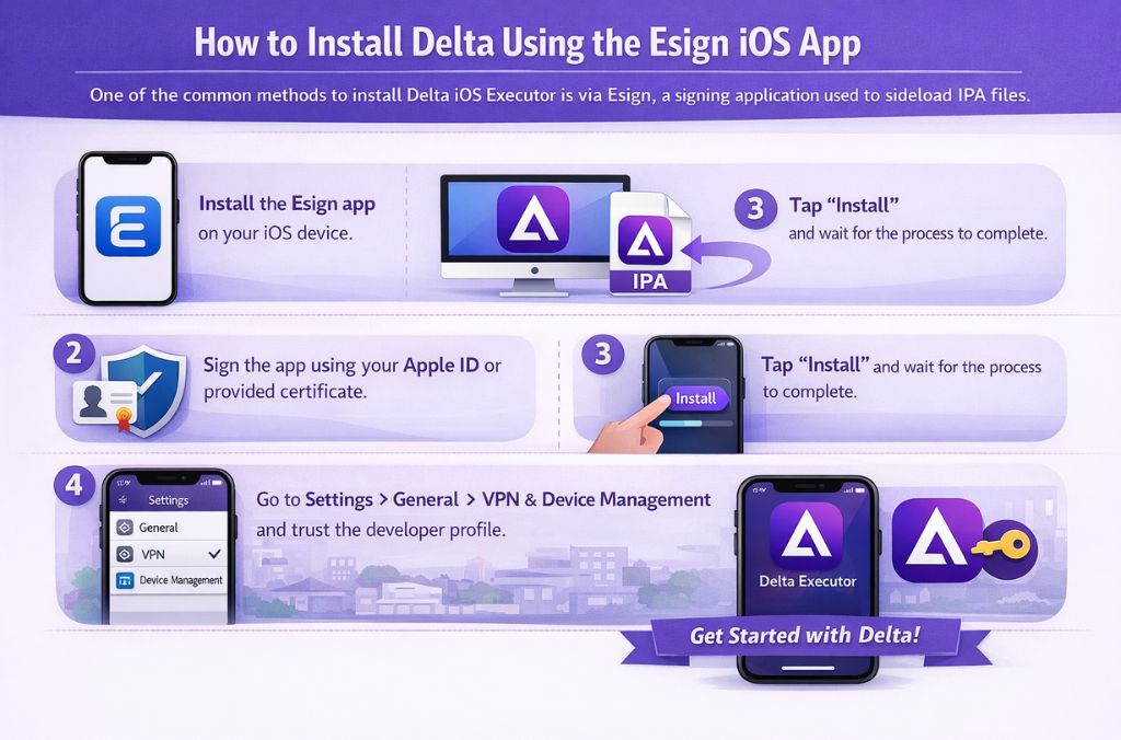 How to Install Delta Using the Esign iOS App