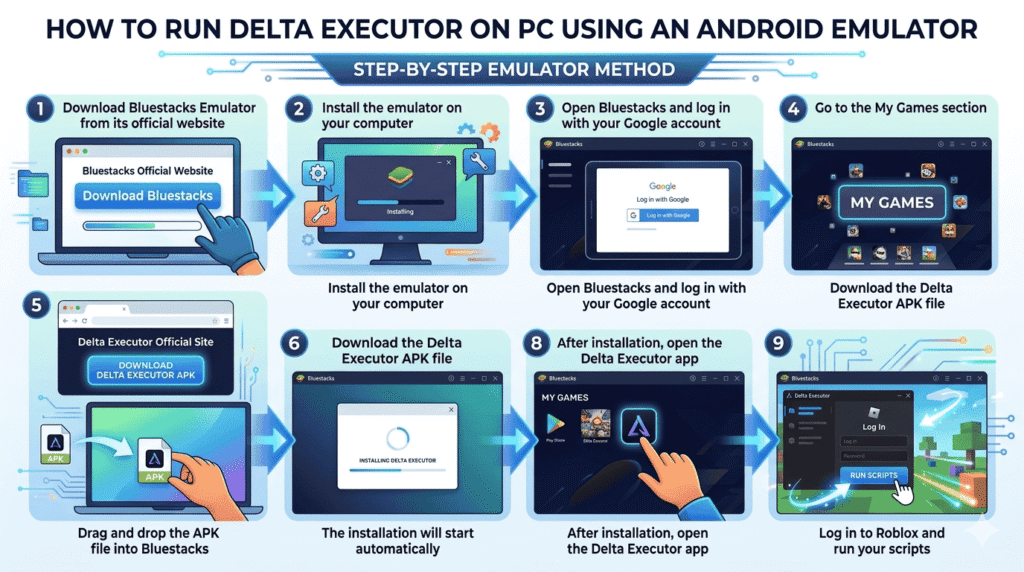 How to Run Delta Executor on PC Using an Android Emulator